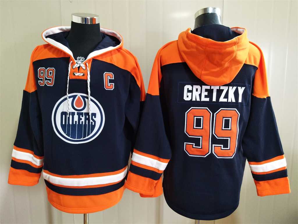 Edmonton Oilers 99 Wayne Gretzky Navy Blue All Stitched Pullover Hoodie,We sell and wholesale Edmonton Oilers 99 Wayne Gretzky Navy Blue All Stitched Pullover Hoodie on line form chian!